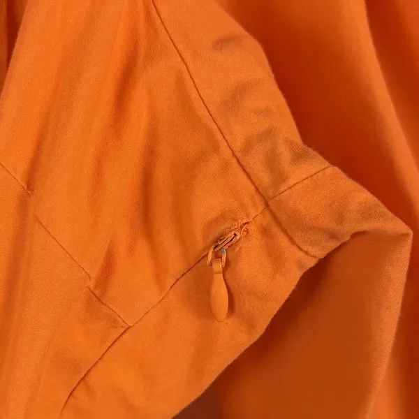 Showpo Zandra Mini Dress Size 8 Orange Puff Sleeve Cotton Poplin Vibrant Bright - Image 7