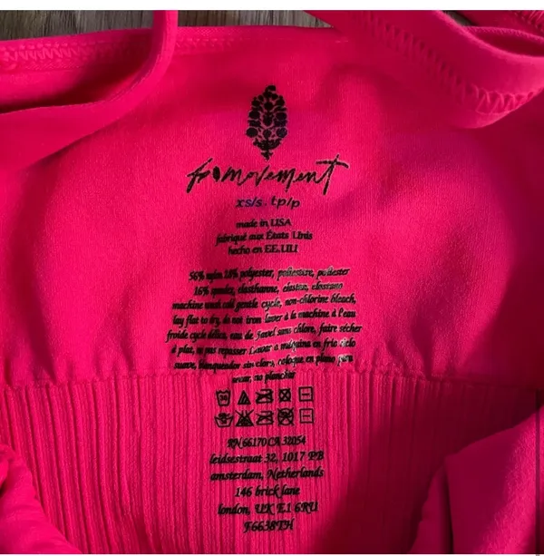 Free People NWOT Good Karma Crop Tank Hot Pink XS/S - Image 5