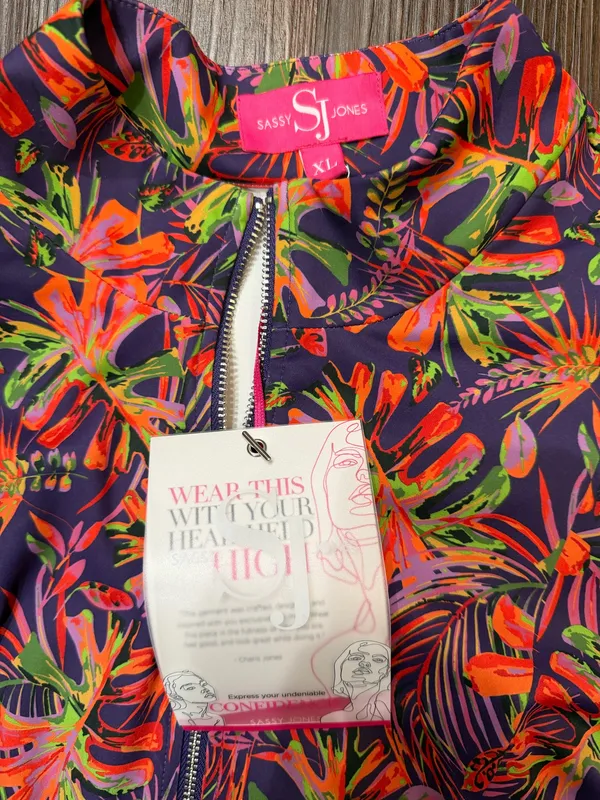 Sassy Jones Tropical Print Ruffle Tracksuit size XL - Image 6