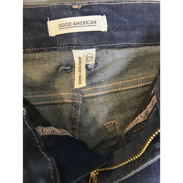 Good American Good Legs Crop Skinny Jeans Women 2/26‎ Dark Wash High Rise Denim - Image 3