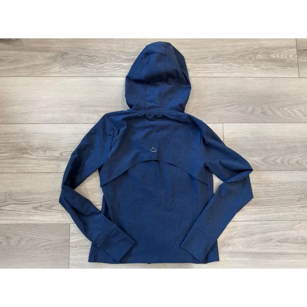Beyond Yoga Spacedye High Energy Navy Activewear Breathable Hoodie NWOT Small - Image 2