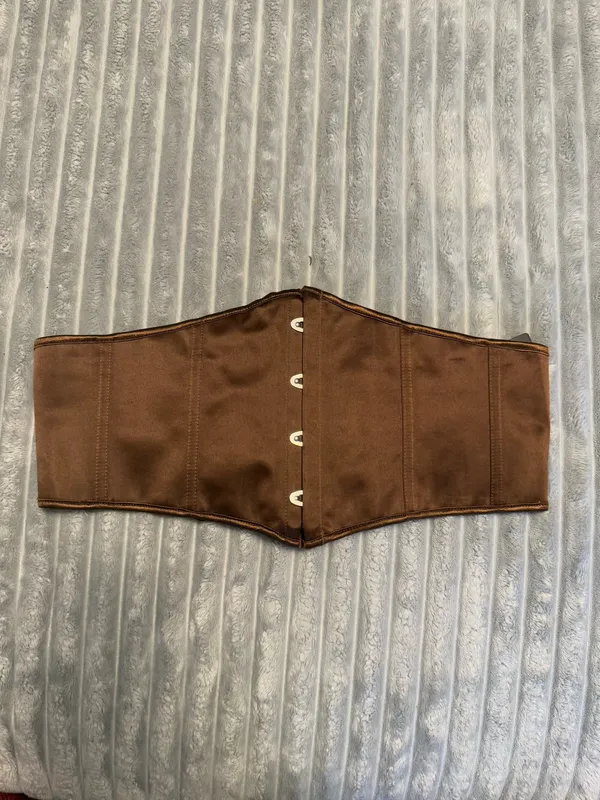 Halloween Sleek Brown Belt Pirate Corset - Image 6