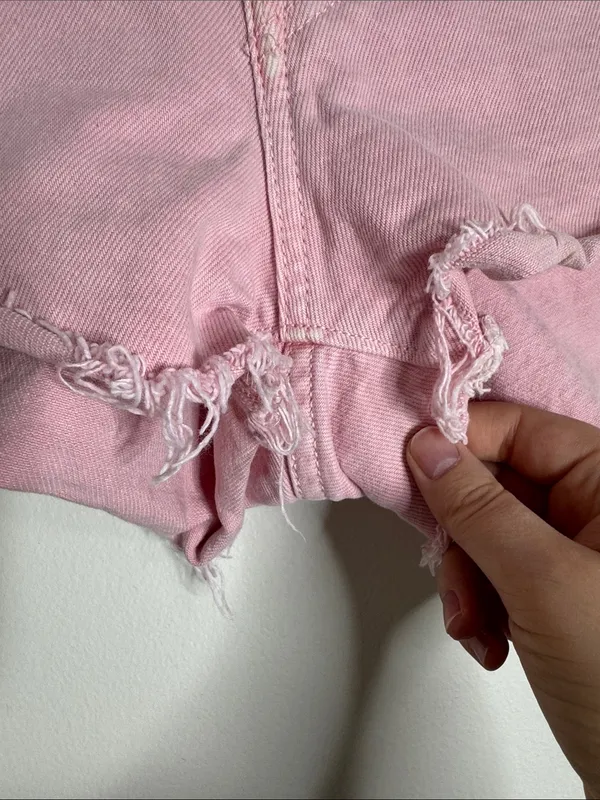 Levi’s 501 Original Fit Pink Rigid Denim High Rise Jean Cutoff Shorts size 30 - Image 7