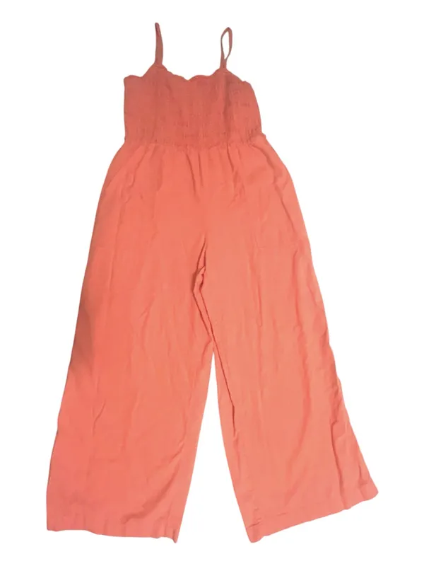 Universal Threads Linen Jumpsuit Size Large Coral Wide Leg - Image 3