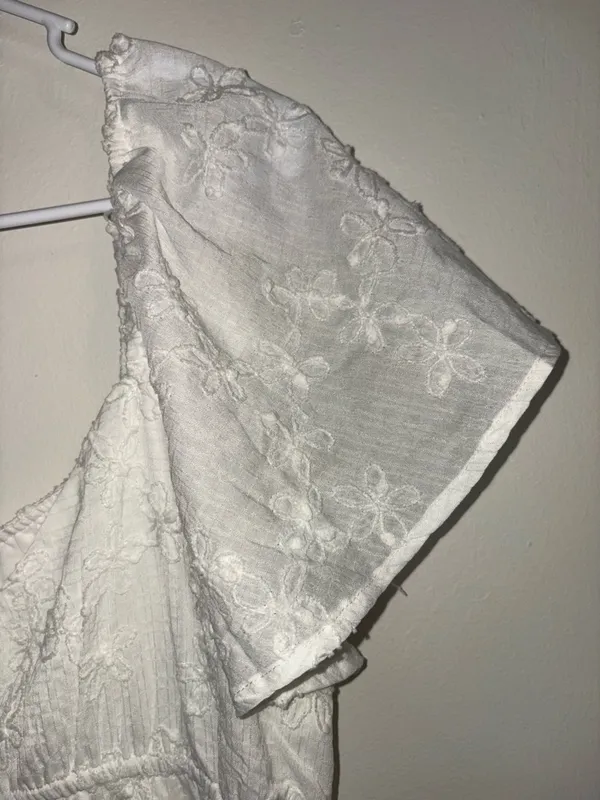 Altar'd State White Flutter-Sleeve Mini Dress - Image 5