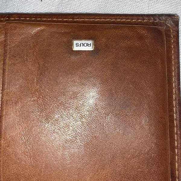 Rolfs Brown Leather Wallet cowhide vintage rare - Image 6
