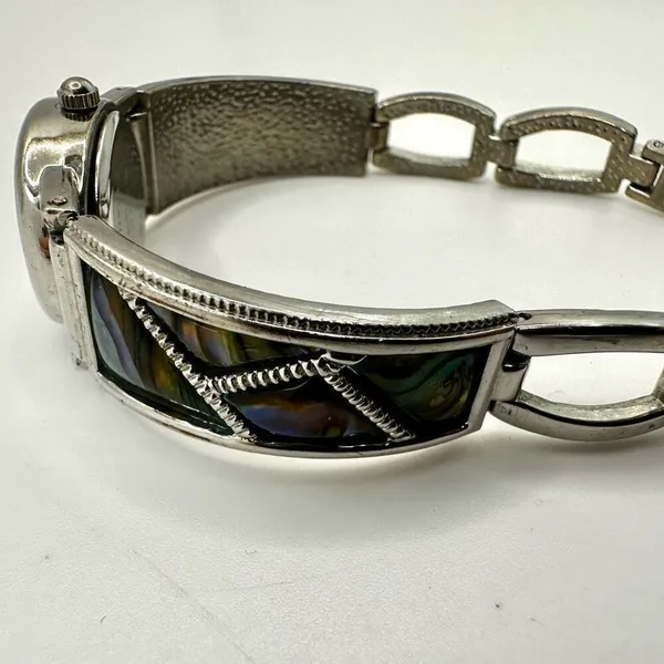 Wincci abalone silver tone watch - Image 7