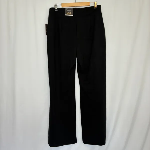 Bold Elements JCP Black High Rise Flare Pants Pull-On Rayon Blend NWT Womens XL - Image 5