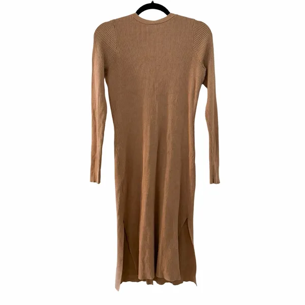 ABERCROMBIE Ribbed Long Sleeve Button Down Shirt Dress Sz M - Image 4
