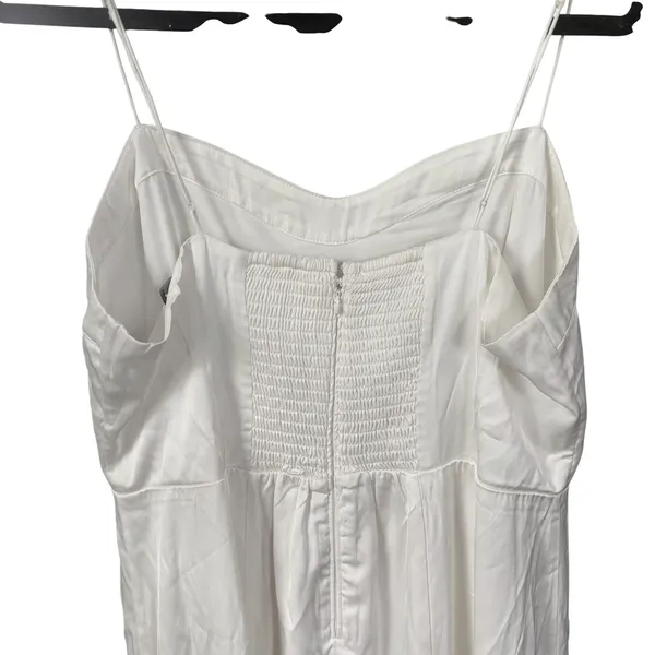 NWT Abercrombie & Fitch A&F Camille Satin Maxi Dress White XL Petite Bridal - Image 4