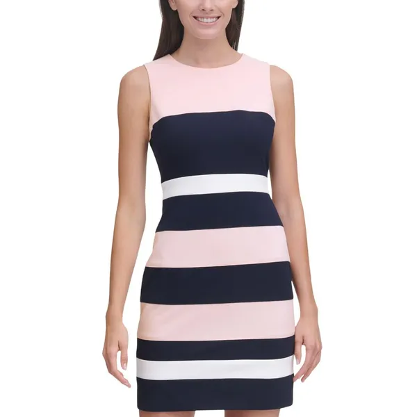 NWT Tommy Hilfiger Sheath Dress Ballerina Pink / Sky Captain / Ivory 6 - Image 2