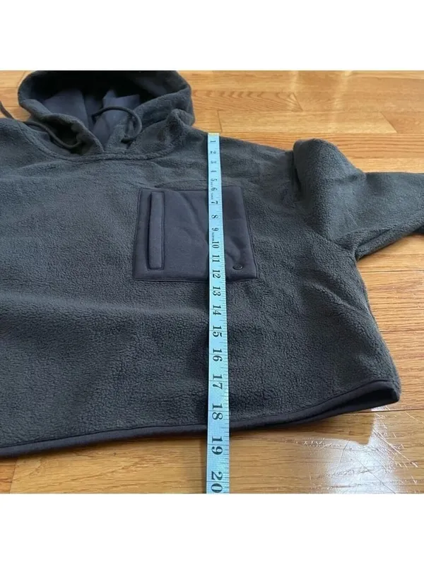 UGG Women's Myley Sherpa Hoodie color Gray Sz Large - Image 10