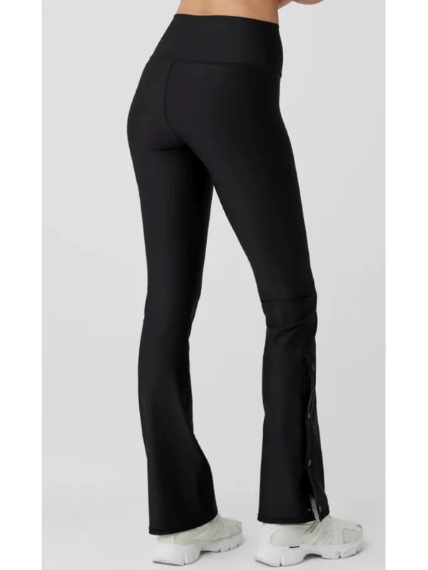 Alo Airlift High-Waist Game Changer Leggings Black Hi-Rise Button Bootcut Flare - Image 2