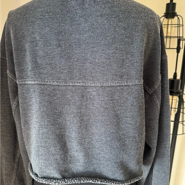 Garage LA Cropped Sweatshirt Charcoal Pink Graphic California XS - Image 6