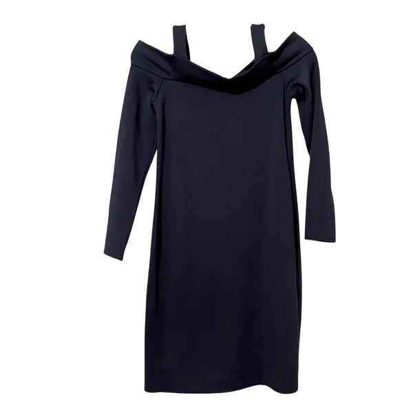Bailey 44 Anthropologie Blue Off Shoulder Sweater Dress Womens XS Mini Bodycon - Image 2