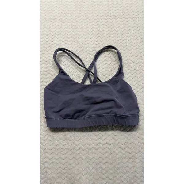 Lululemon Free To Be Wild Sports Bra Purple Strappy Back Size 6 LW2326S - Image 3