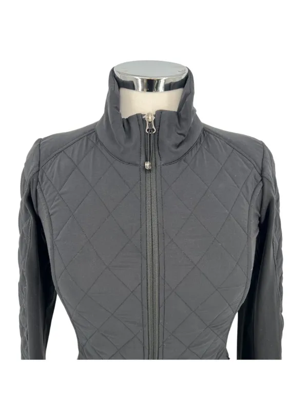 Athleta Upside Quilted Jacket Black Athleisure Sporty Minimalist Techwear XS - Image 2
