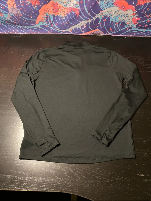 Nike Black Long-Sleeve Half-Zip Rash Guard - Image 6