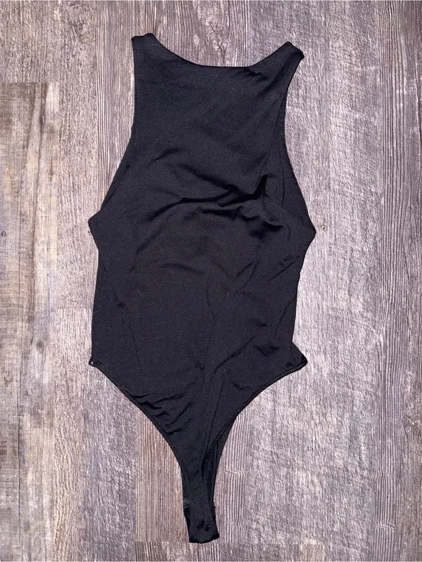 Zara Black Tank Thong Bodysuit - Image 4