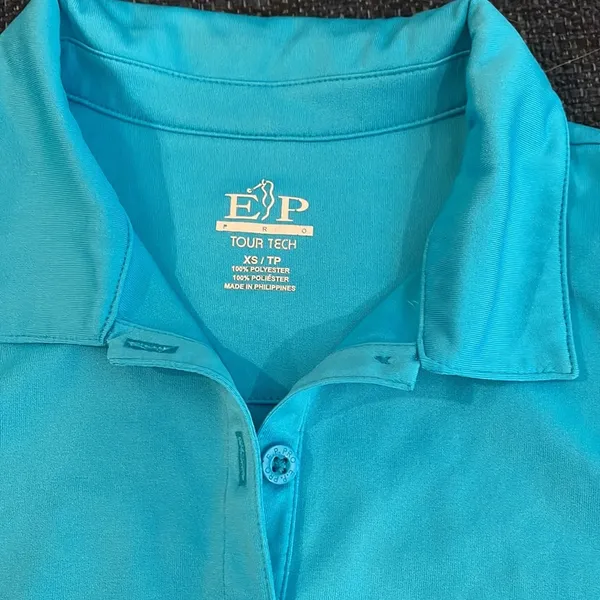 Teal Golf shirt sleeveless Size XS - Image 2