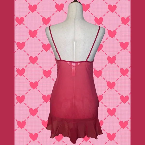 Victoria's Secret Angel's NWT Y2K 2006 Red Sheer Slip - Image 2