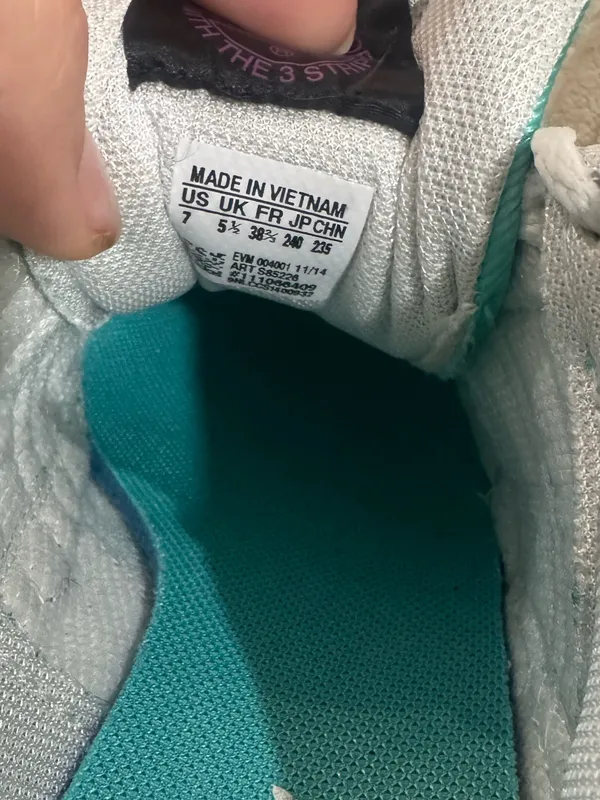 adidas Women's Teal and Purple Retro Running Shoes - Image 8