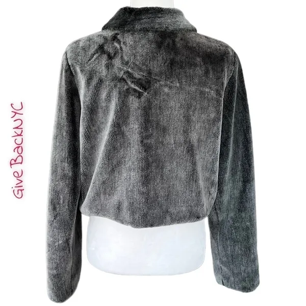 Vintage Faux Fur Cape Bolero Gray Size M/L - Image 3