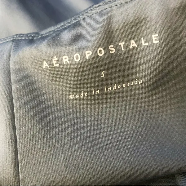 AEROPOSTALE Flare Flex Crossover High-Rise Pants Gray S - Image 4