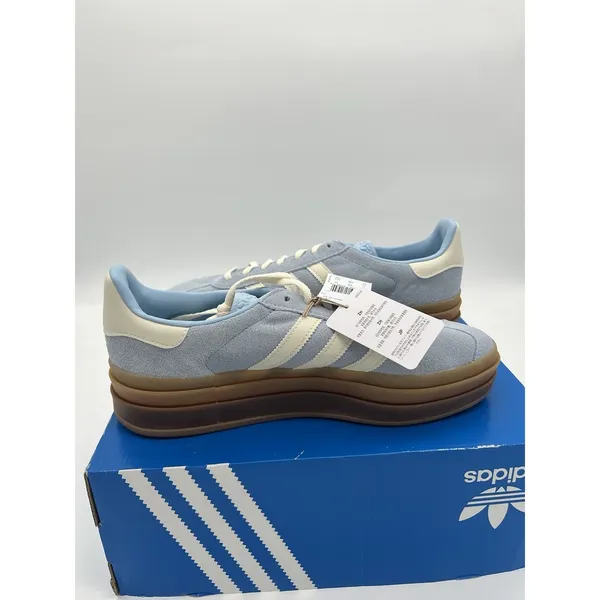 Adidas Originals Gazelle Bold Womens Size 7 Clear Sky Cream White Gum JQ7776 New - Image 7