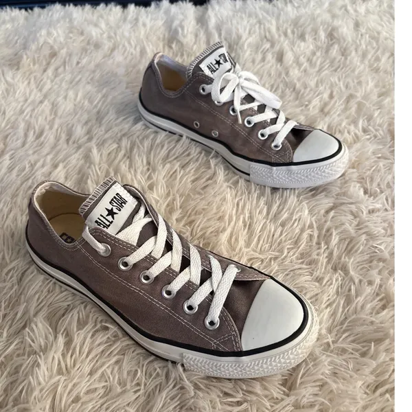Converse All Star Chuck Taylor Low Top Sneakers Gray Women's Size 9 men Sz‎ 7 - Image 2
