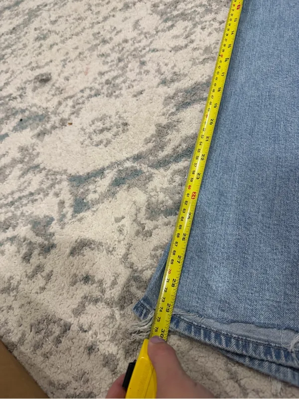 American Eagle Super Low-Rise Baggy Flare Floral Jeans Size 16 - Image 9