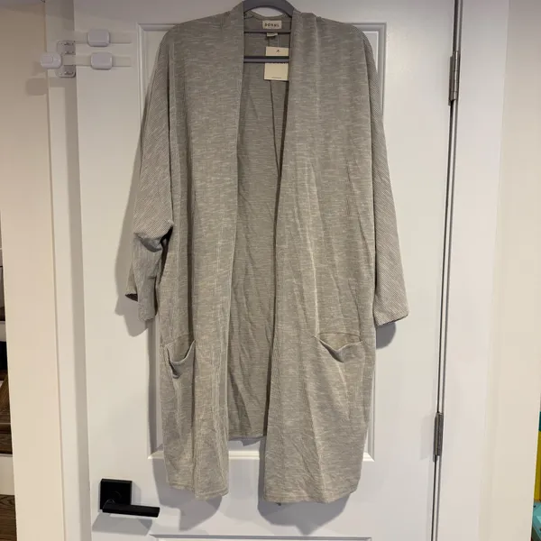 DONNI Womens Rib Knit Relaxed Duster Cardigan Plus Size 1X-3X NWT Sandwash - Image 2