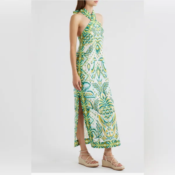 Farm Rio Tropical Tapestry Off-White Halter Neck Maxi Dress, Xxsmall, $248 - Image 8