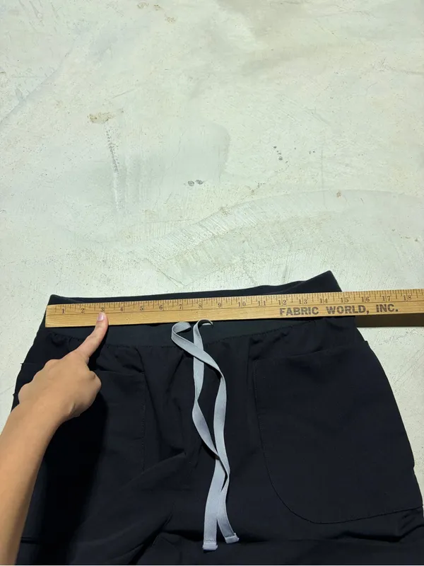 Figs Black Jogger scrub Pants with Drawstring M/T - Image 3
