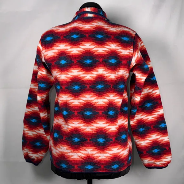 Patagonia Synchilla Snap T Fleece Pullover Women Small Red Aztec Southwest - Image 3