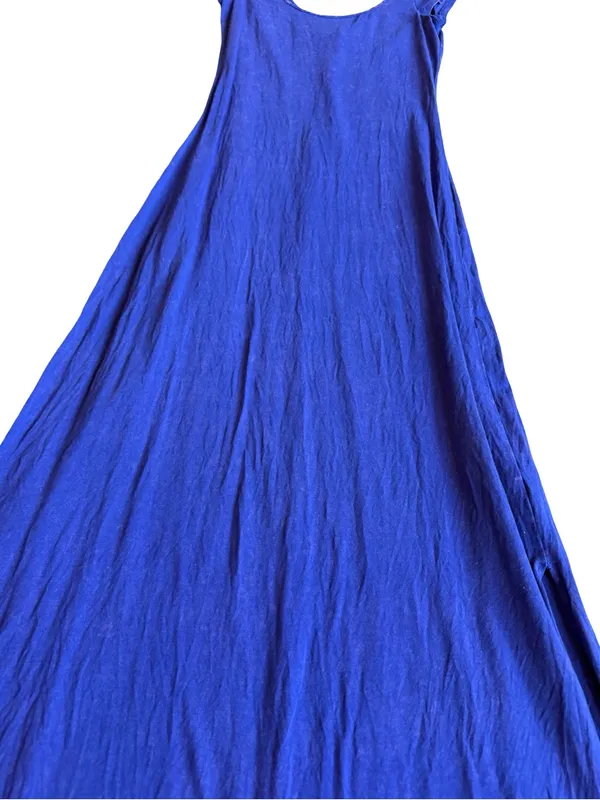 American Eagle Purple Stretchy Maxi Dress Short Sleeve Flowy Size Small Women's - Image 4