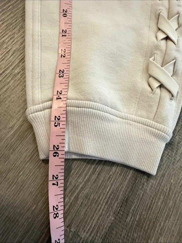 Lululemon 4 Braided Detail High Rise Jogger Casual Cream‎ White Opal Sweatpants - Image 11