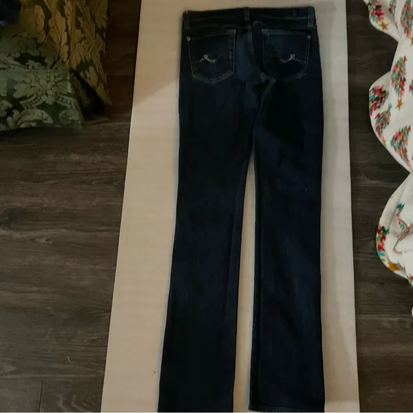 7 For All Mankind 7FAM Straight Leg Denim Jeans 26 Classic Casual Preppy Indie - Image 3