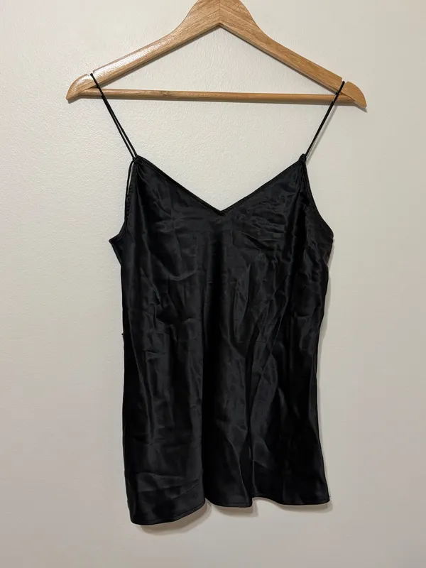Paige 100% silk tank size small black - Image 2