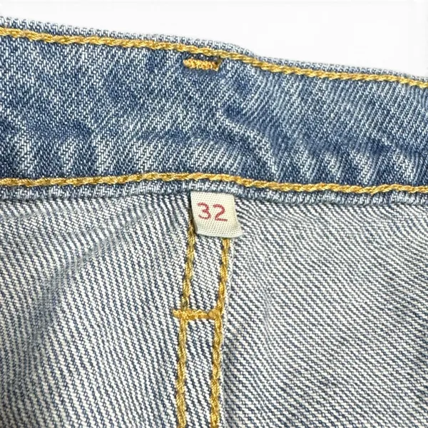 Levi's Cotton Distressed Ripped Grunge Denim Jean Skirt 32 - Image 3