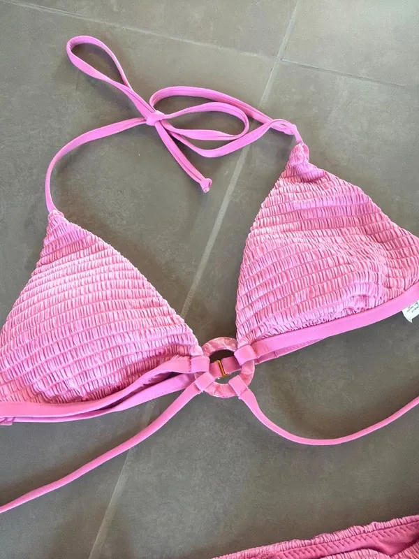 Isabella Rose Smocked Bikini Set Pink Womens Size Large - Image 2