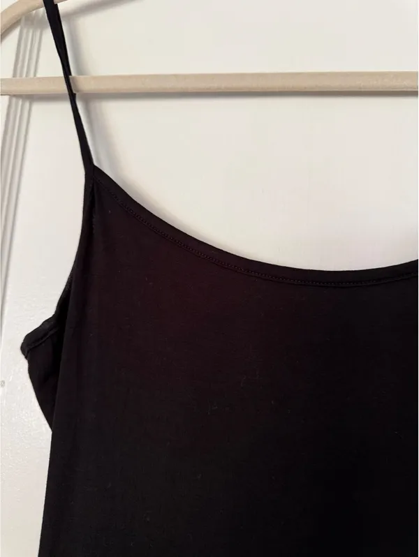 ASOS Classic Black Maxi Slip Dress with Thin Straps - Image 4