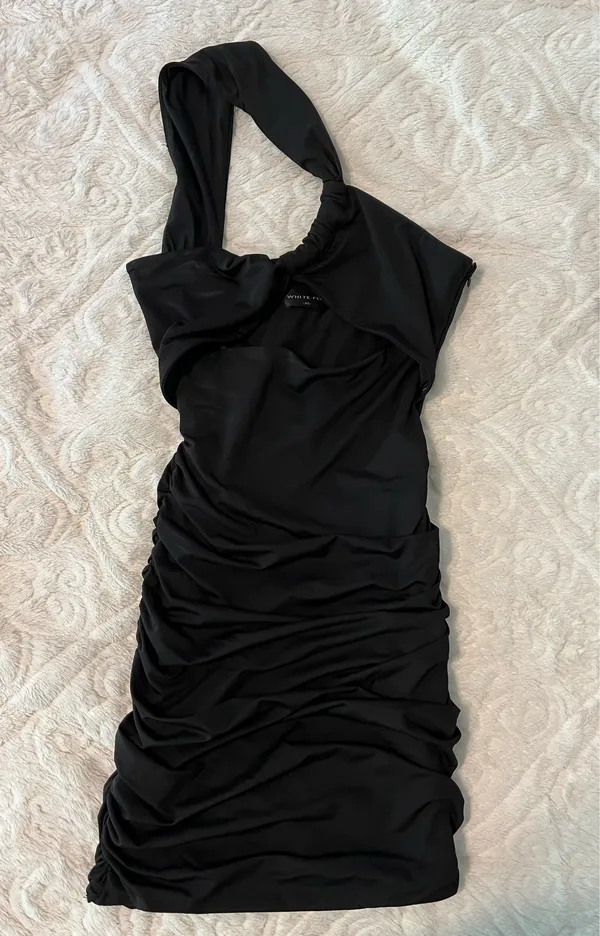 White Fox Black Cocktail Dress - Image 2