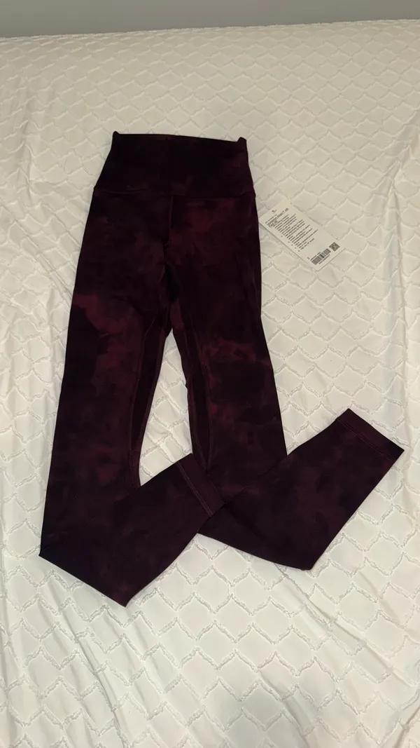 Lululemon Align HR Pants 28 Red/Black Space Dye - Image 6