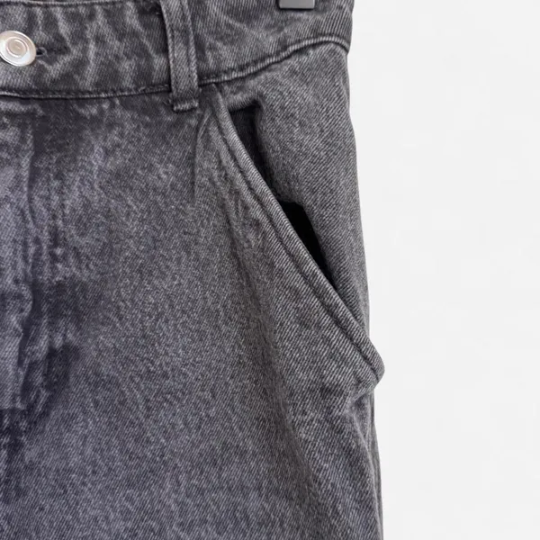 H&M Washed Black High Waisted Cargo Jeans Sz 2 - Image 3