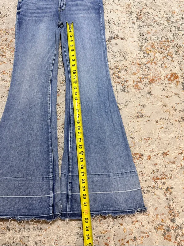Judy Blue High Waist Tummy Control Release Hem Flare Jeans size 9/29 tall - Image 6