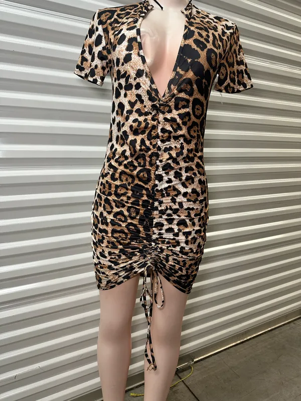 Sexy Leopard Print Mini Dress 🐆 | DIY Halloween Costume - Image 9