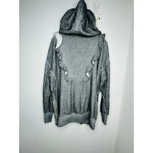 Wildfox Urban Outfitters Minka gray burnout full zip new oversized Sweatshirt - Image 11