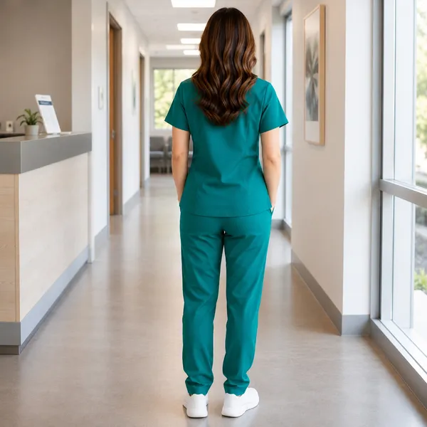 Adar Green Scrub Pants, XXS - Image 3