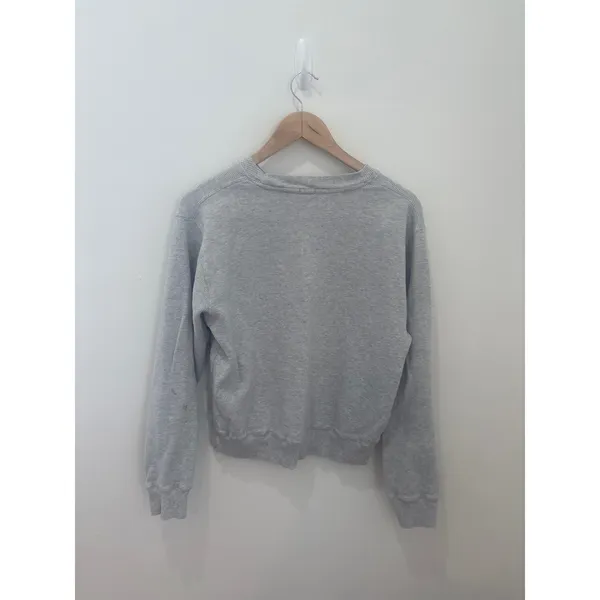 Brandy Melville Los Angeles California‎ Gray Waffle Knit Thermal Sweatshirt - Image 2